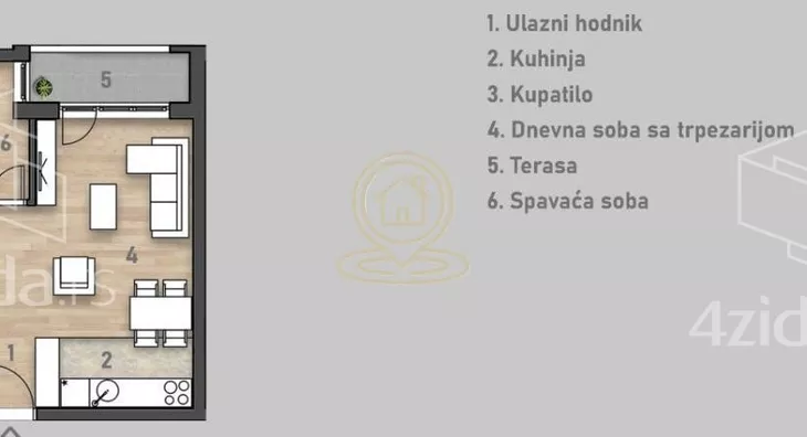 Dvosoban stan | 4zida