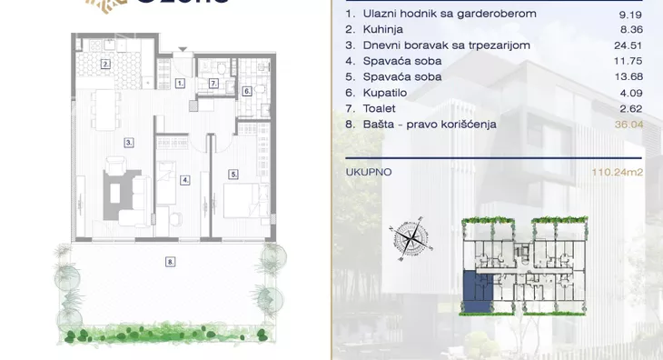 Trosoban stan | 4zida