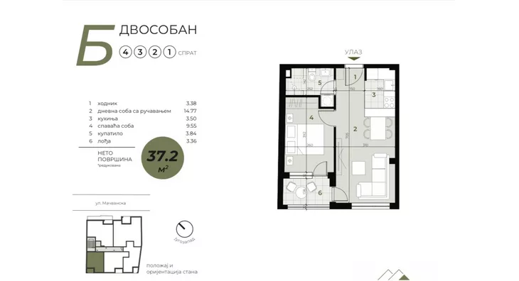 Dvosoban stan | 4zida