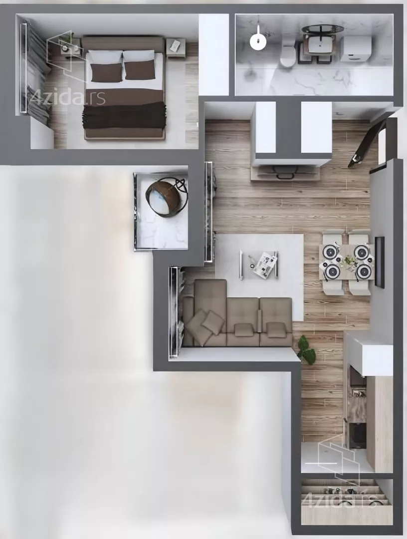 Jednoiposoban stan | 4zida