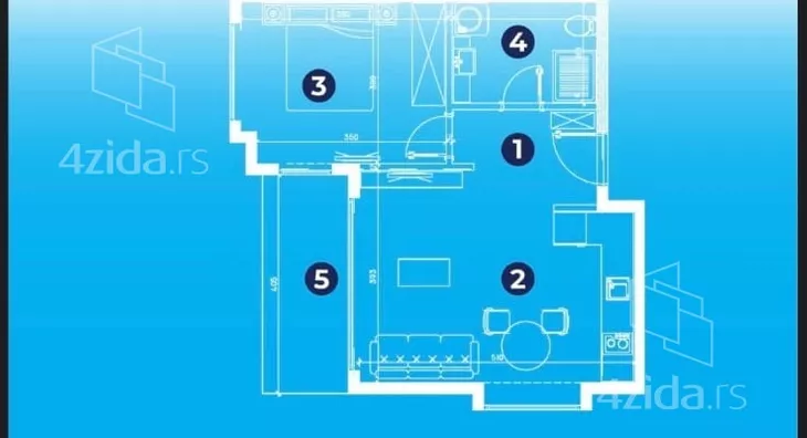 Jednosoban stan | 4zida
