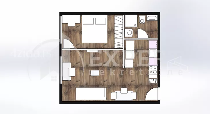 Jednoiposoban stan | 4zida