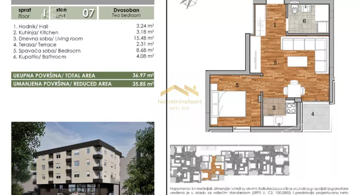 Jednoiposoban stan | 4zida