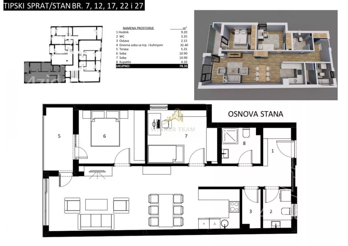 Trosoban stan | 4zida