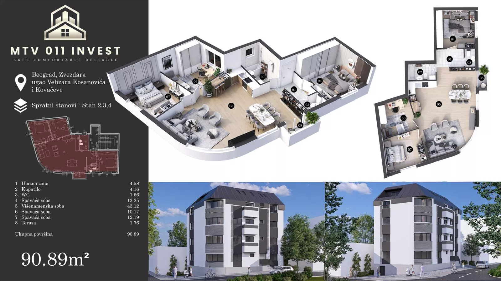 Troiposoban stan | 4zida