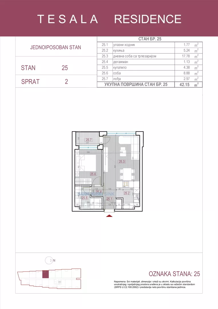 Jednoiposoban stan | 4zida