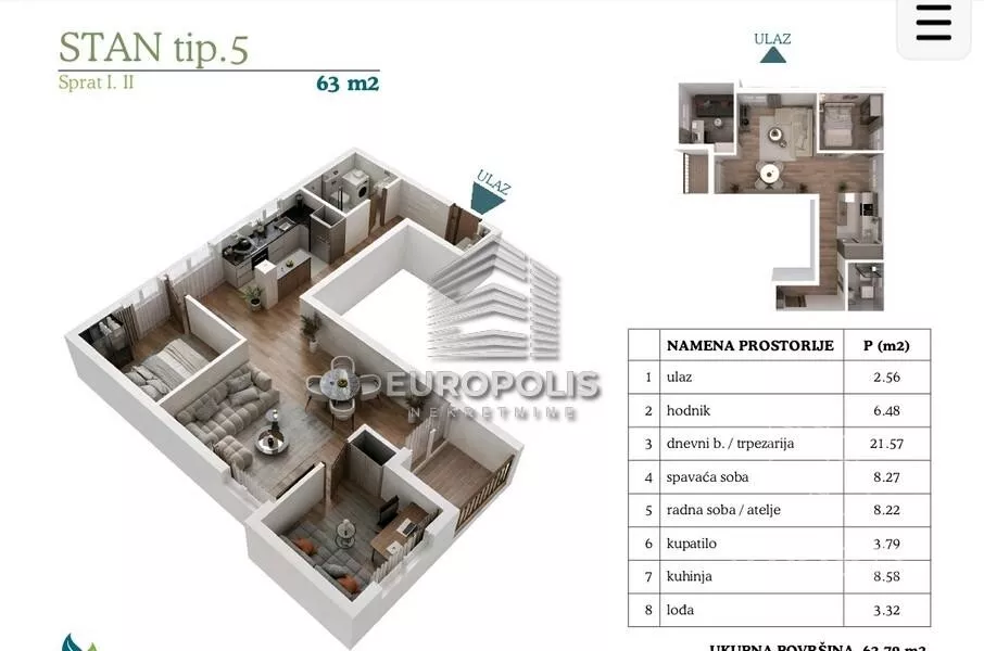 Dvoiposoban stan | 4zida