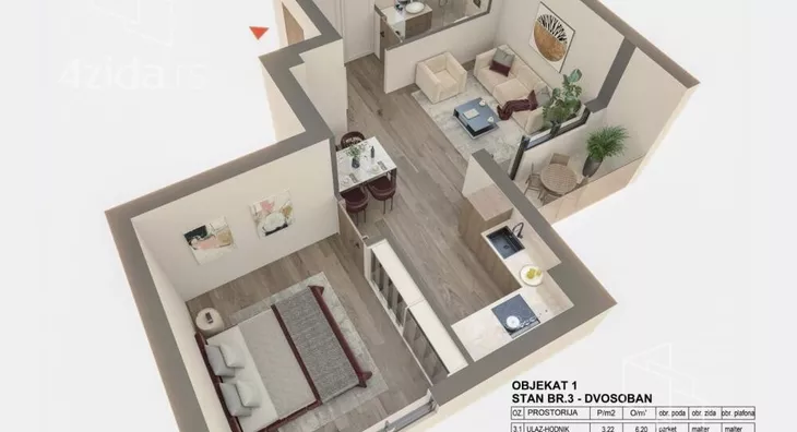 Dvosoban stan | 4zida