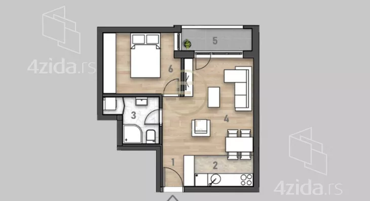 Dvosoban stan | 4zida