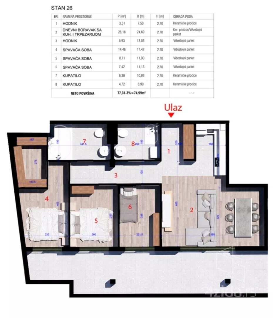 Četvorosoban stan | 4zida