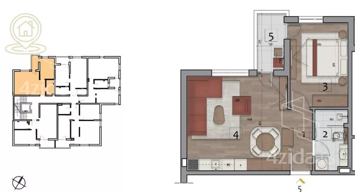 Dvosoban stan | 4zida