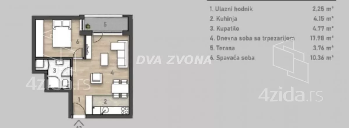 Dvosoban stan | 4zida