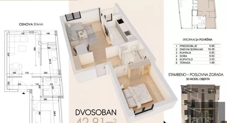 Dvosoban stan | 4zida