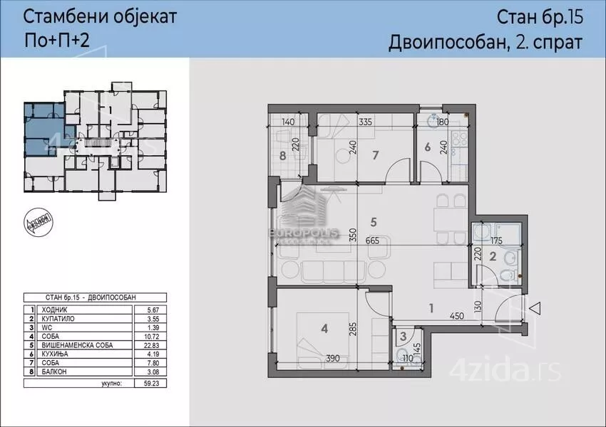 Dvoiposoban stan | 4zida