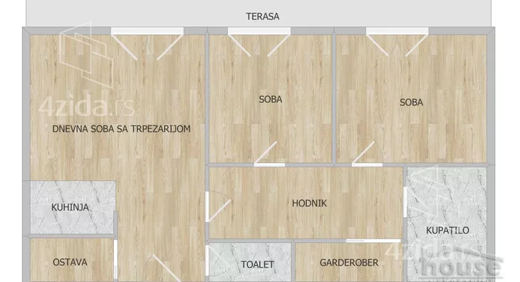 Trosoban stan | 4zida