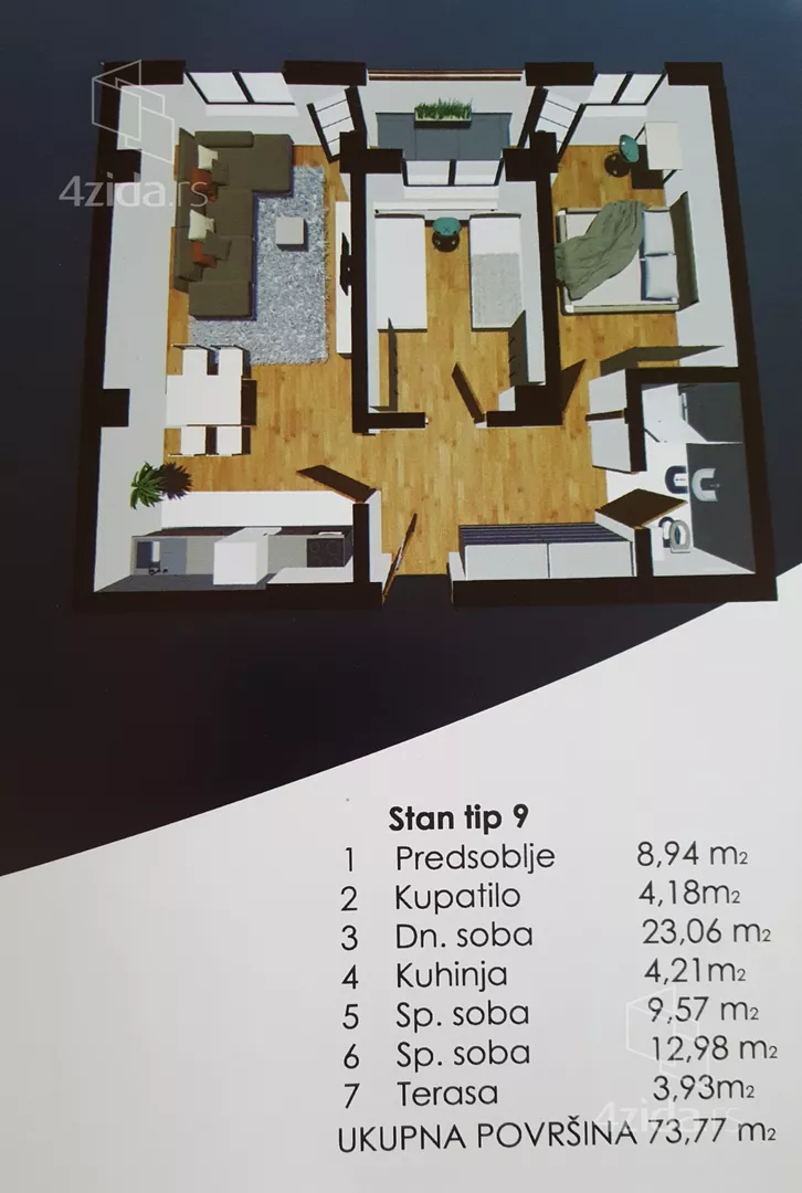 Dvosoban stan | 4zida