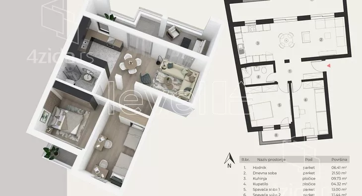 Trosoban stan | 4zida