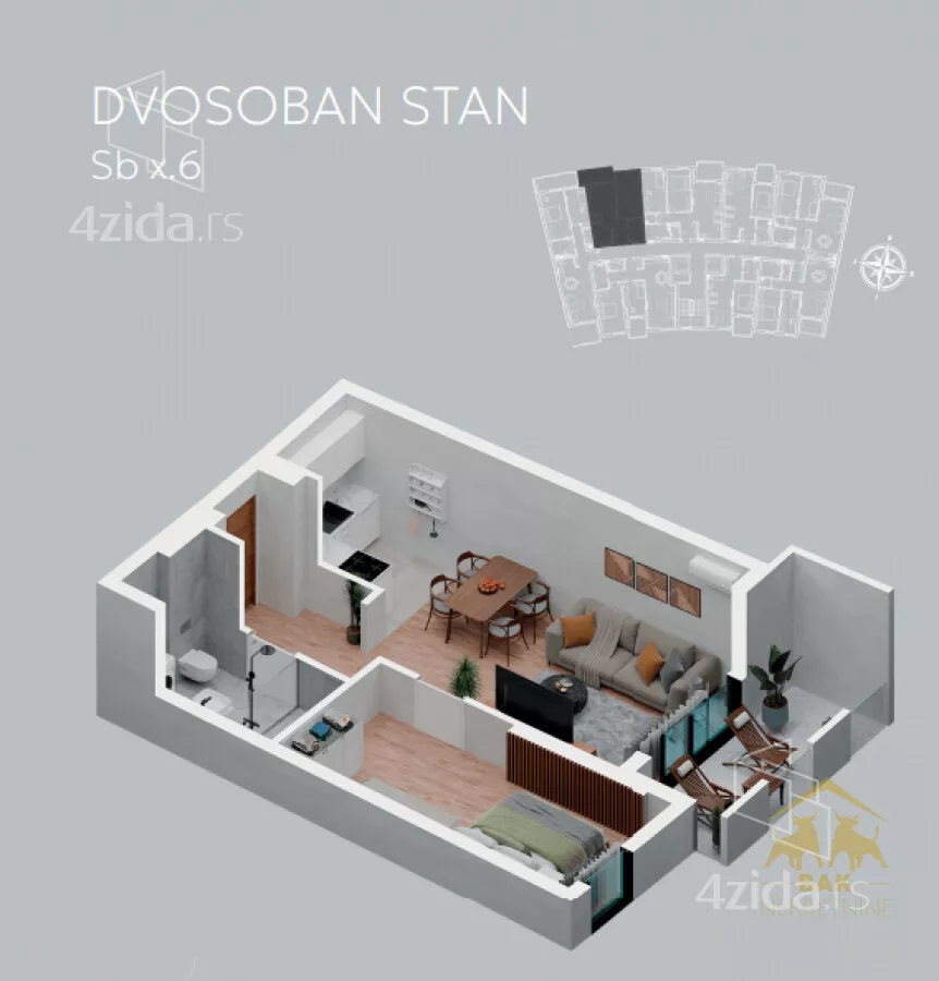 Dvosoban stan | 4zida