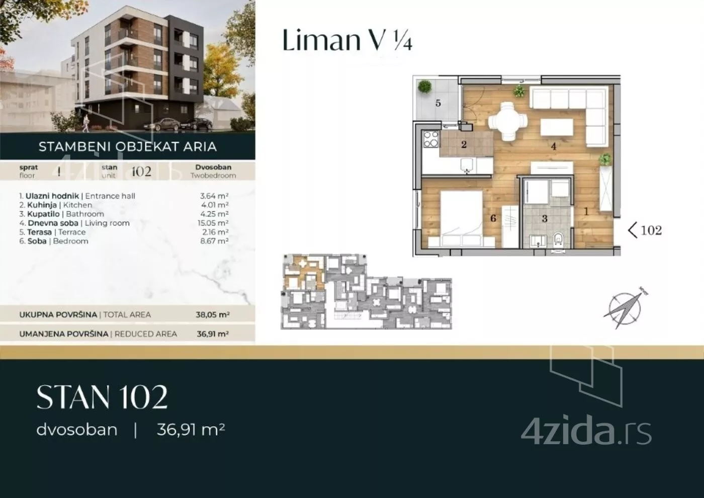 Dvosoban stan | 4zida