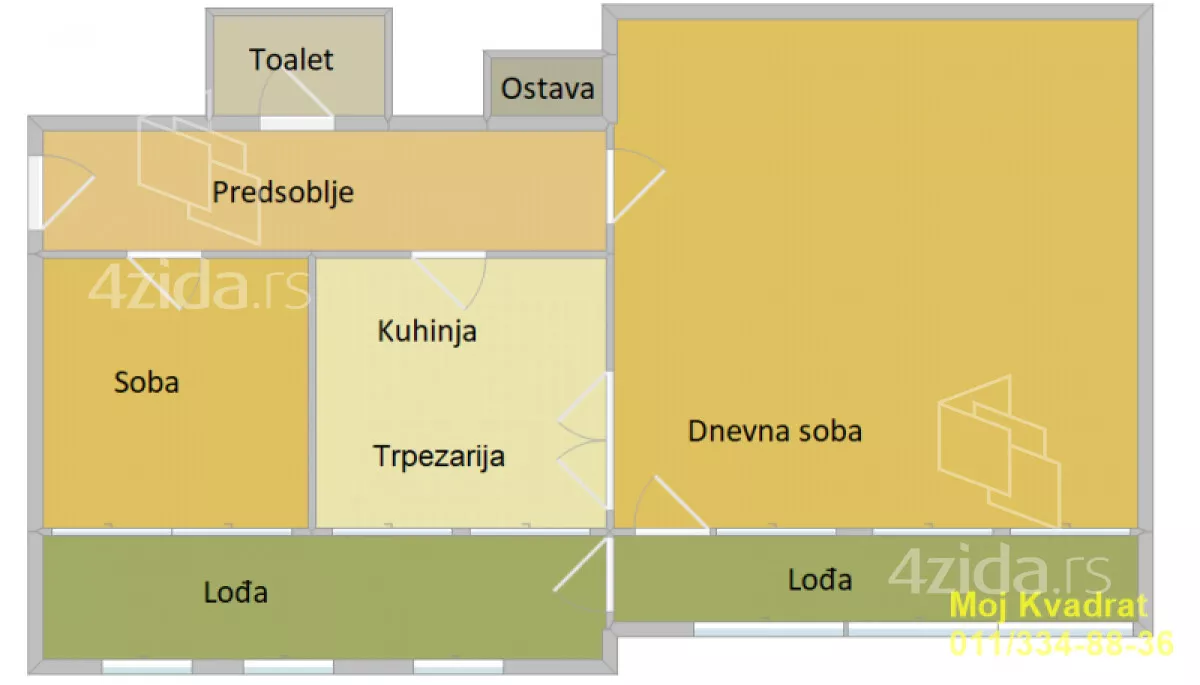 Jednoiposoban stan | 4zida