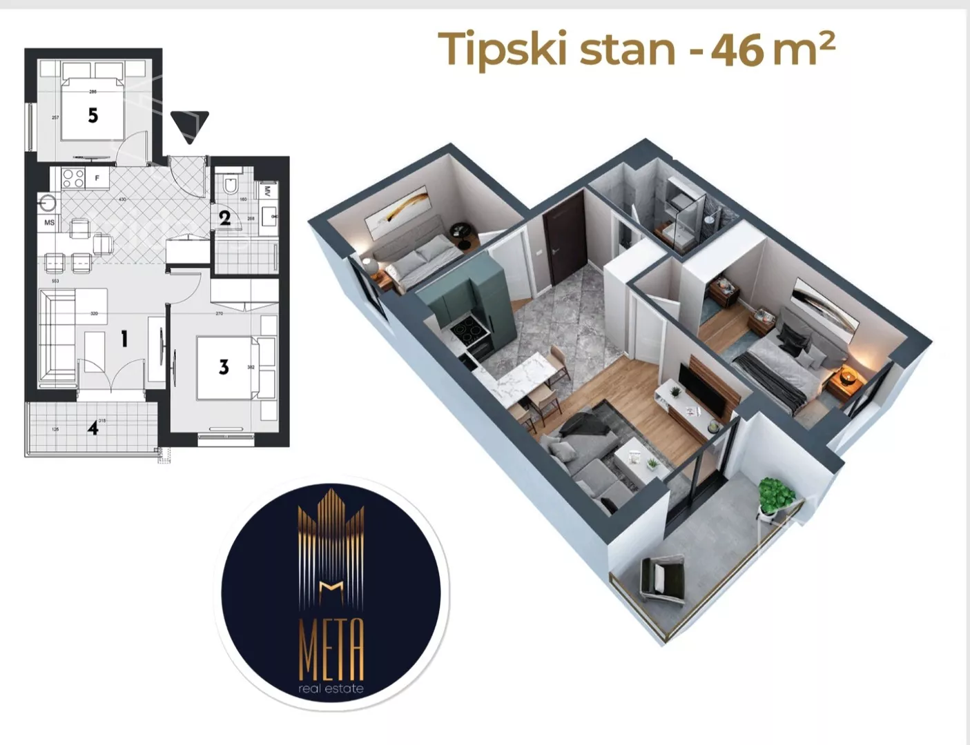 Jednoiposoban stan | 4zida