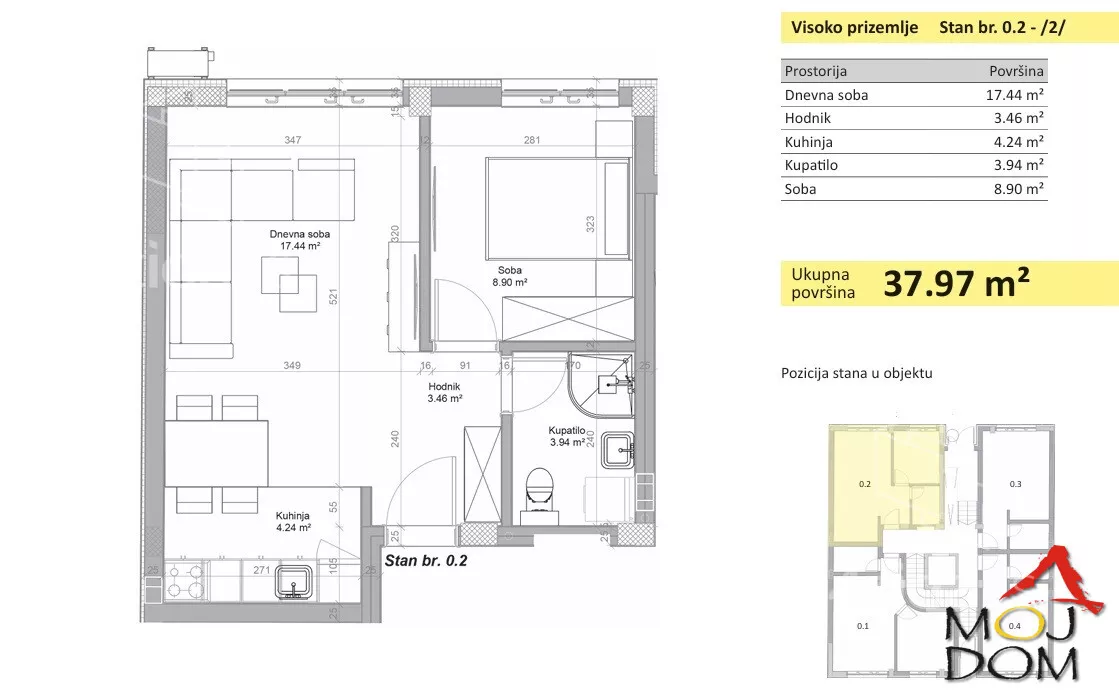 Jednosoban stan | 4zida