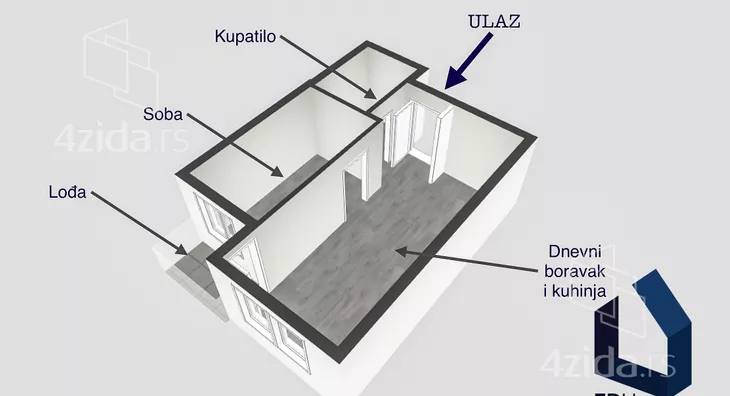Jednoiposoban stan | 4zida