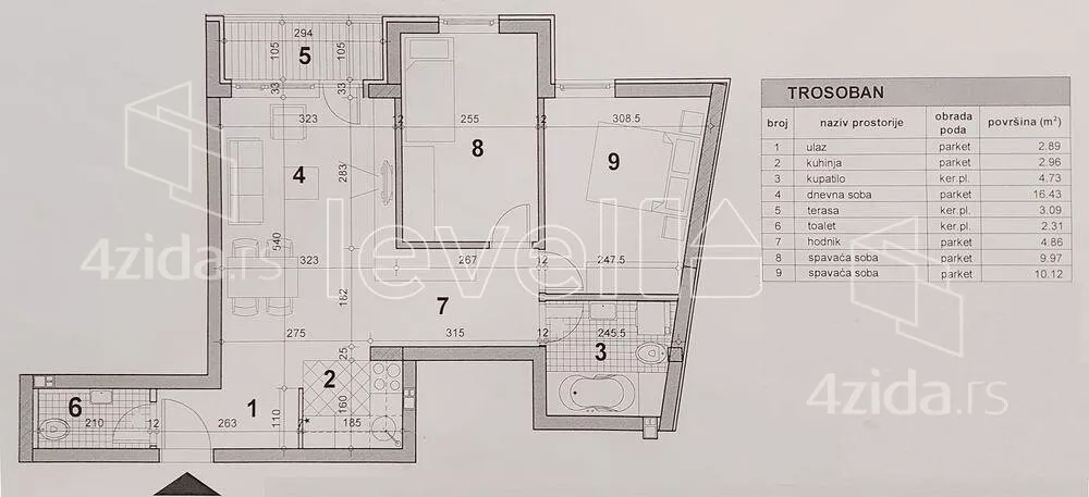 Trosoban stan | 4zida