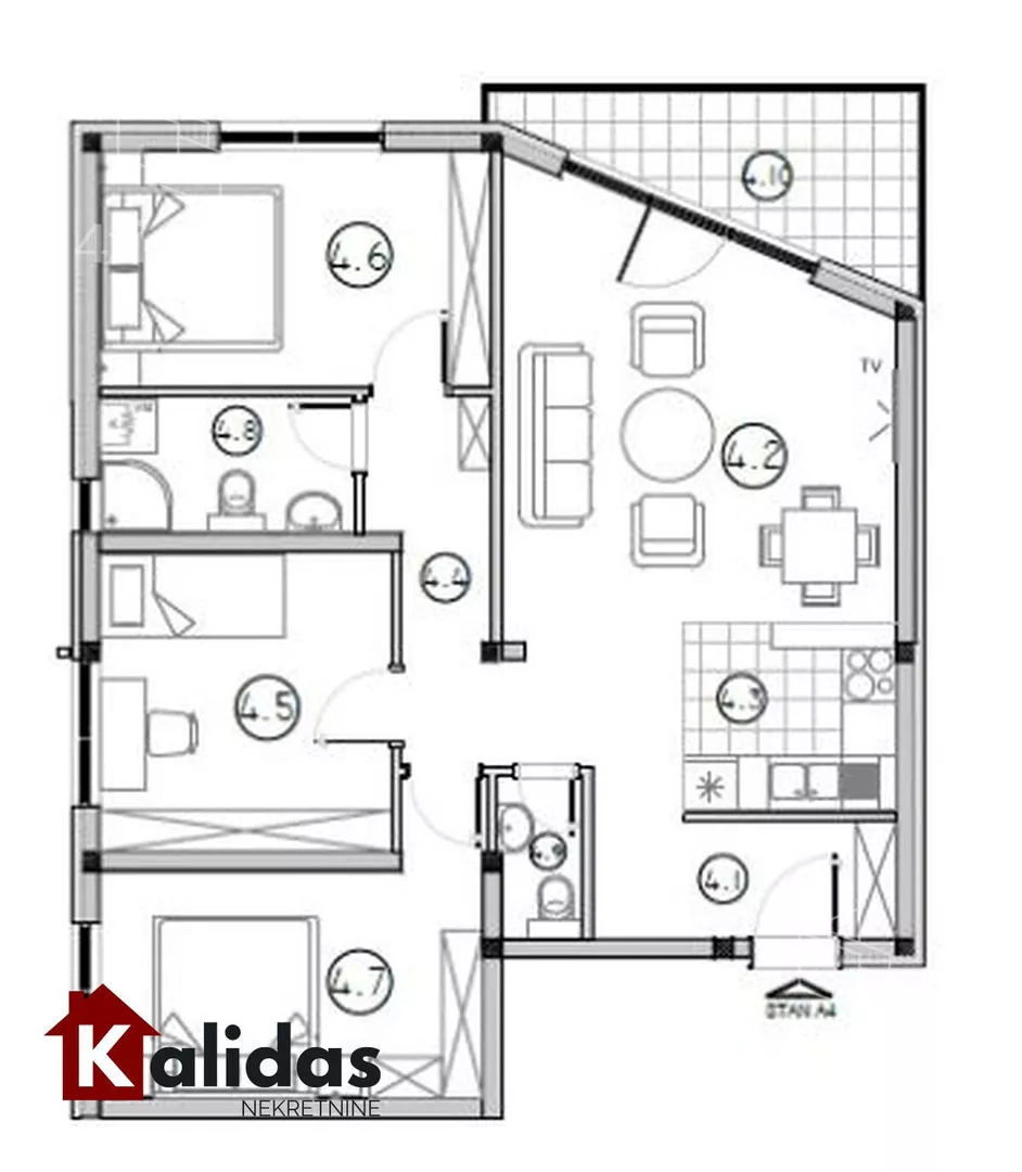Troiposoban stan | 4zida