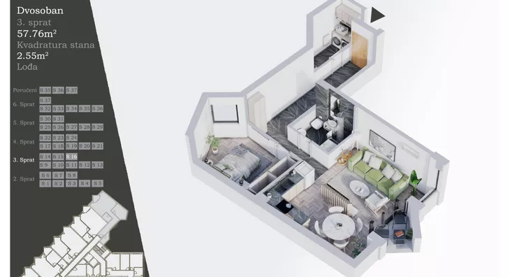 Dvosoban stan | 4zida