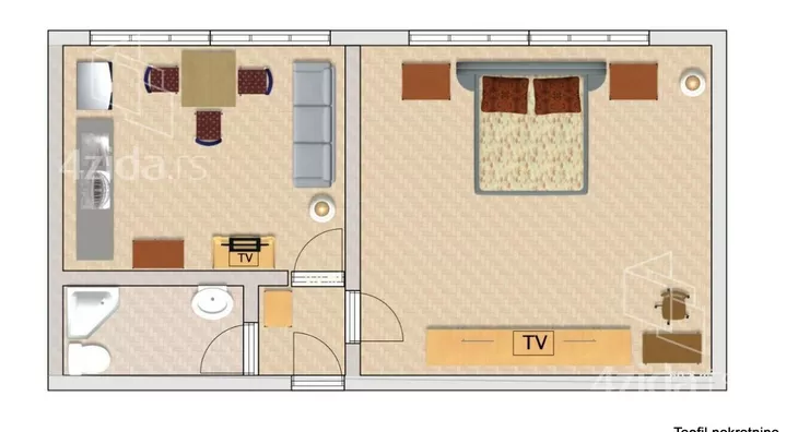 Jednoiposoban stan | 4zida