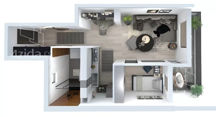 Jednoiposoban stan | 4zida