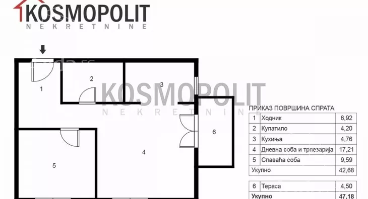 Jednoiposoban stan | 4zida
