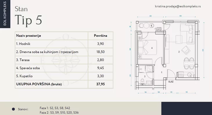 Jednosoban stan | 4zida