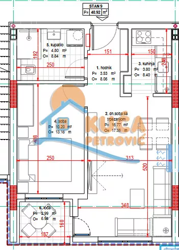 Jednoiposoban stan | 4zida