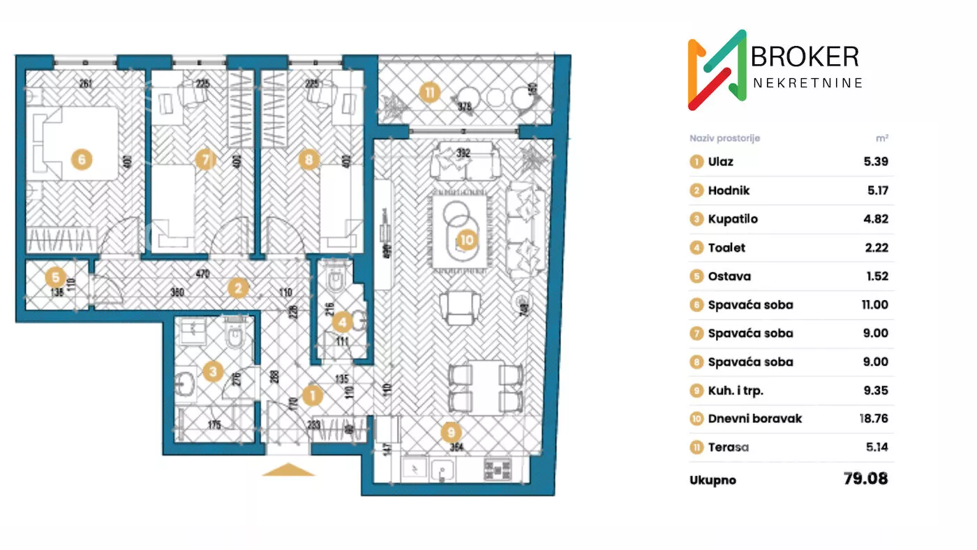 Troiposoban stan | 4zida