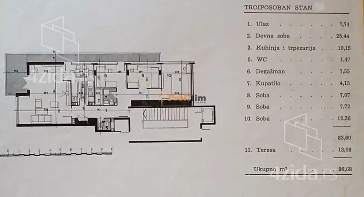 Troiposoban stan | 4zida