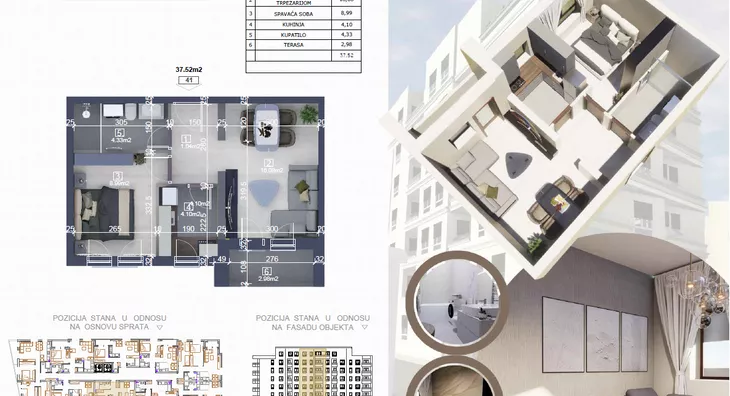 Jednosoban stan | 4zida