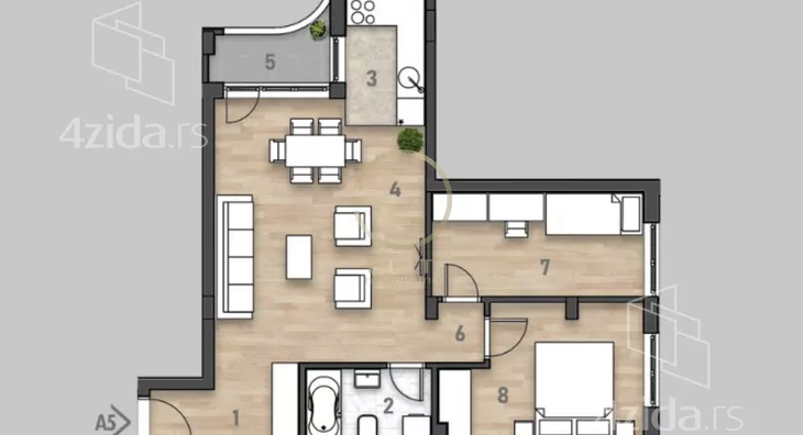 Trosoban stan | 4zida