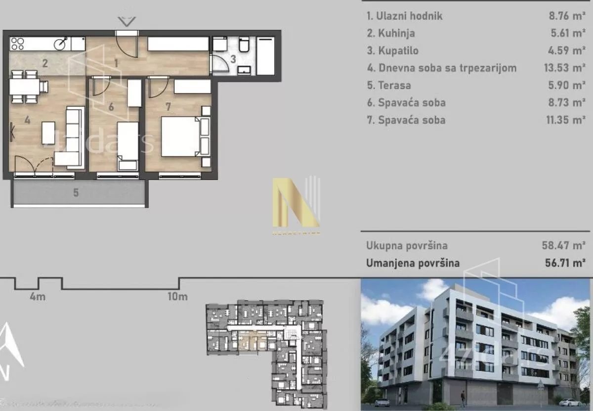 Trosoban stan | 4zida