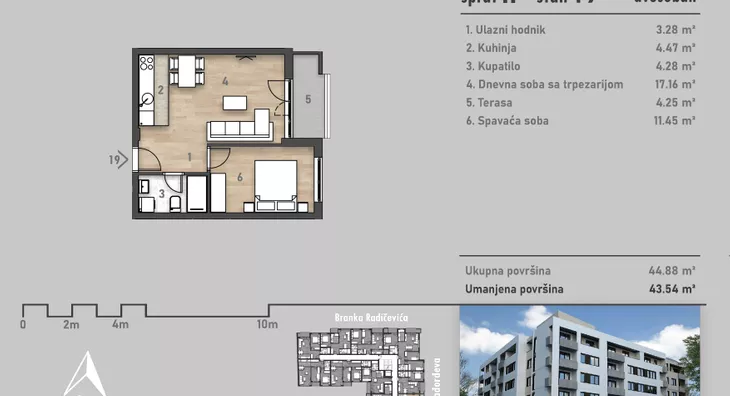 Dvosoban stan | 4zida