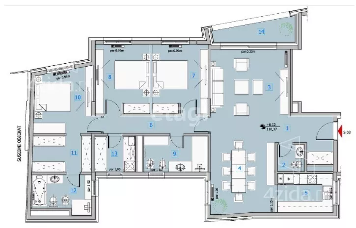 Petosoban stan | 4zida