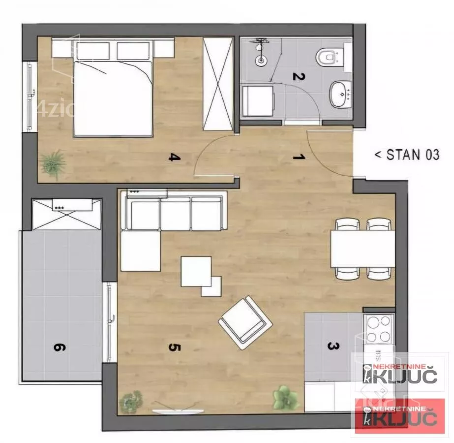 Dvosoban stan | 4zida