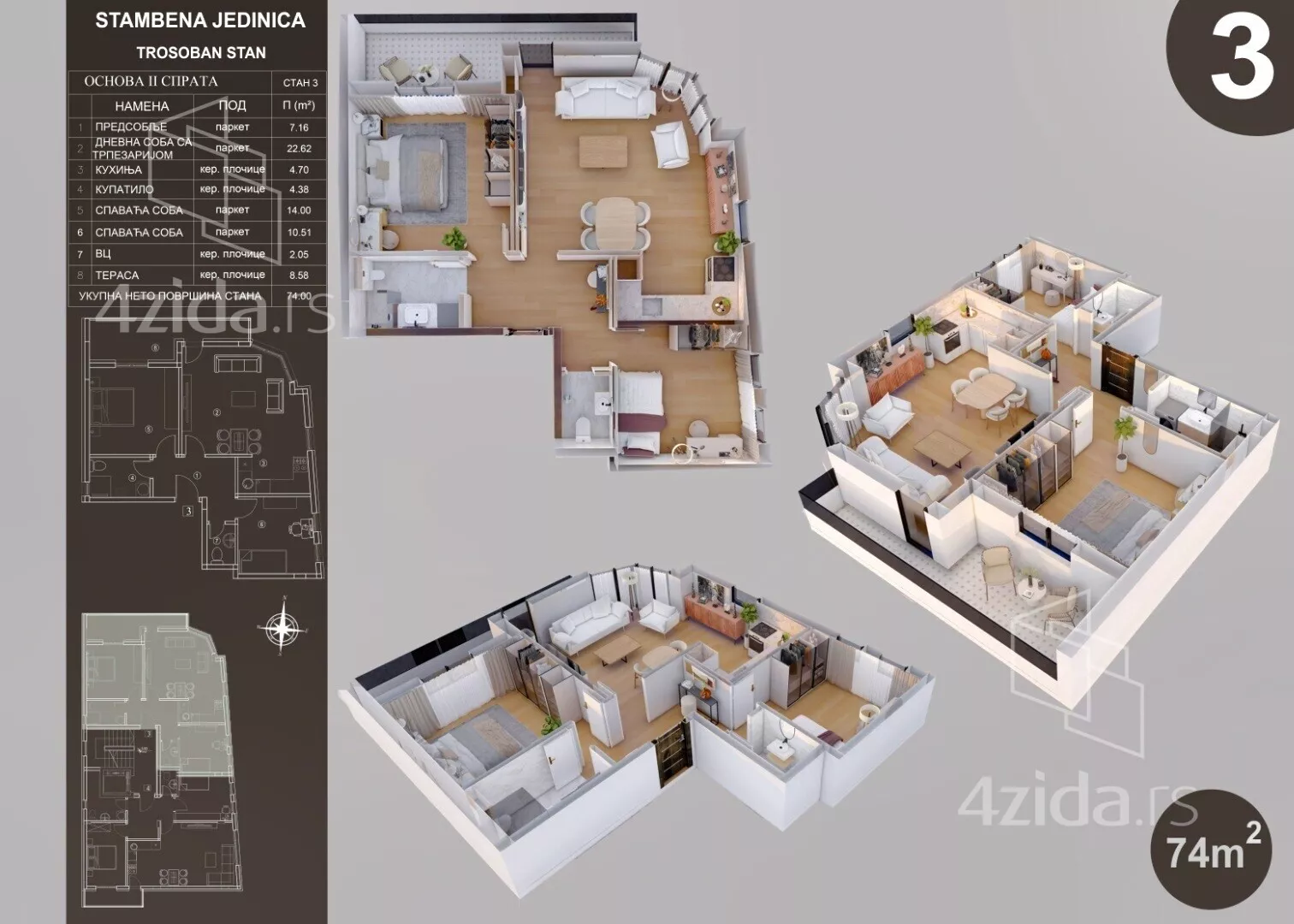 Dvosoban stan | 4zida