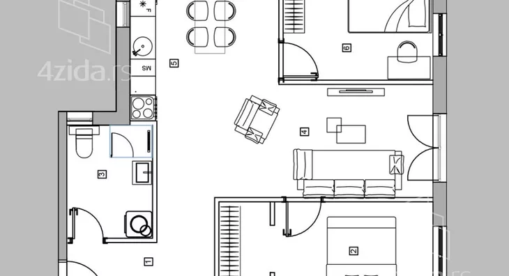 Dvoiposoban stan | 4zida