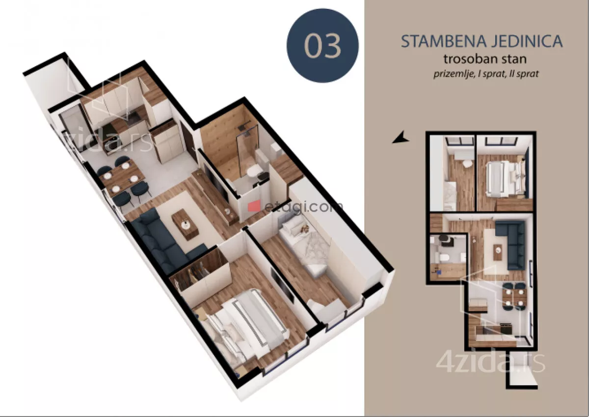 Trosoban stan | 4zida