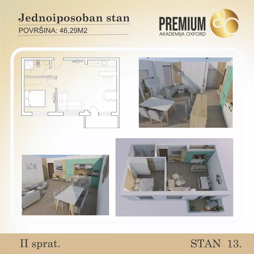 Jednoiposoban stan | 4zida
