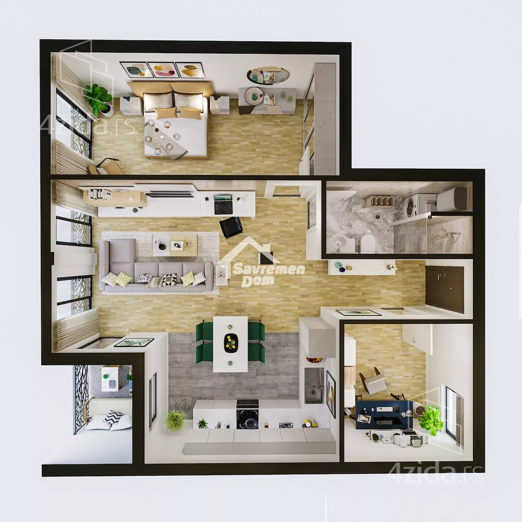 Trosoban stan | 4zida