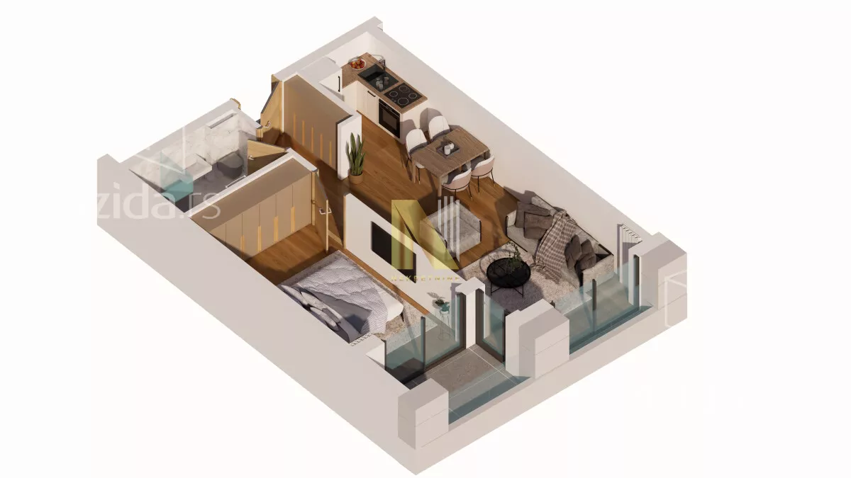 Jednoiposoban stan | 4zida