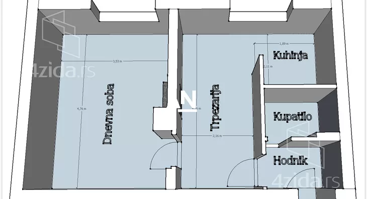 Jednosoban stan | 4zida